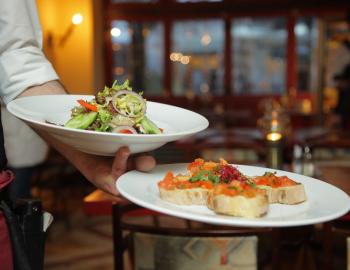 server with food server with food