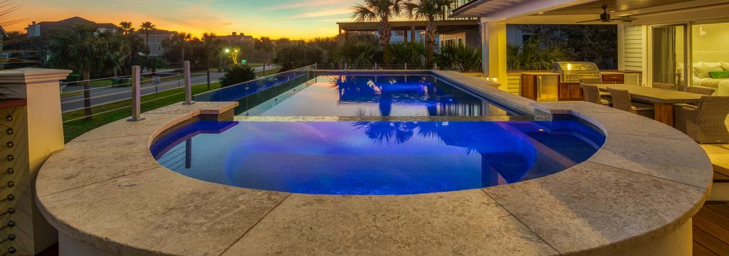 Beautiful pool at an Isle of Palms Luxury Home Rental
